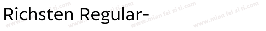 Richsten Regular字体转换